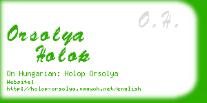 orsolya holop business card